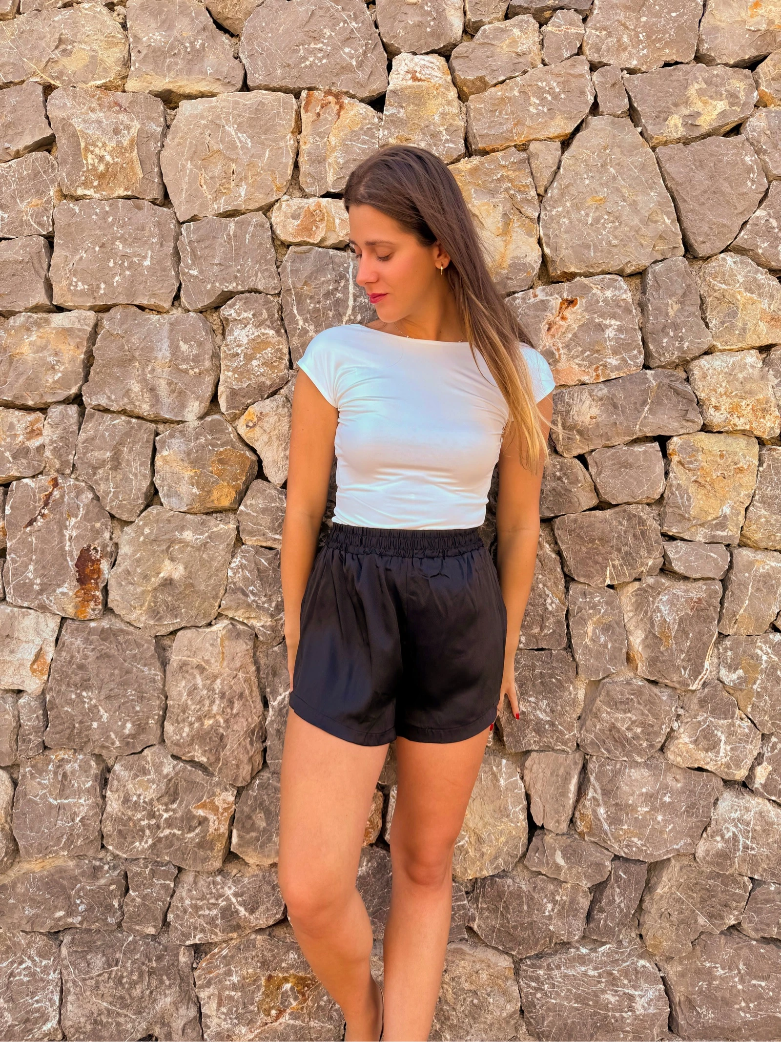 Short color negro satinado  – photo 6